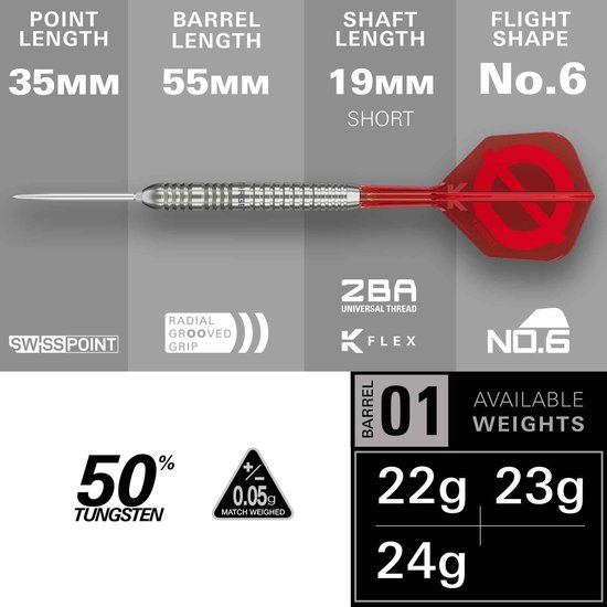 Target Group O 03 Swiss Point 50% - Dartpijlen van Target — afbeelding 5