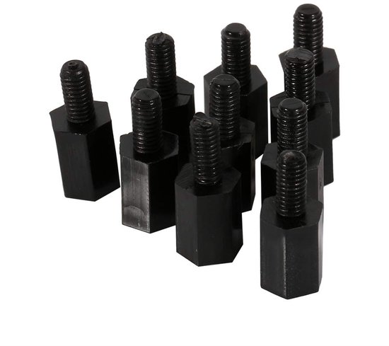 100 stuks M2 M3 M4 Plastic Nylon Hex Mannelijke Vrouwelijke Spacer Afstandhouders Schroef Moer Assortiment Kit voor DIY Elektronica Projecten en Mechanische Assemblage Duur — afbeelding 5