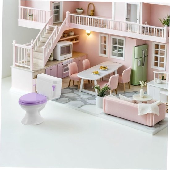 10 Stuks Poppenhuis Badkamer Accessoires Compact Realistisch Mini Toilet Speelgoed Voor Creatief Rollenspel Decoratie — afbeelding 4
