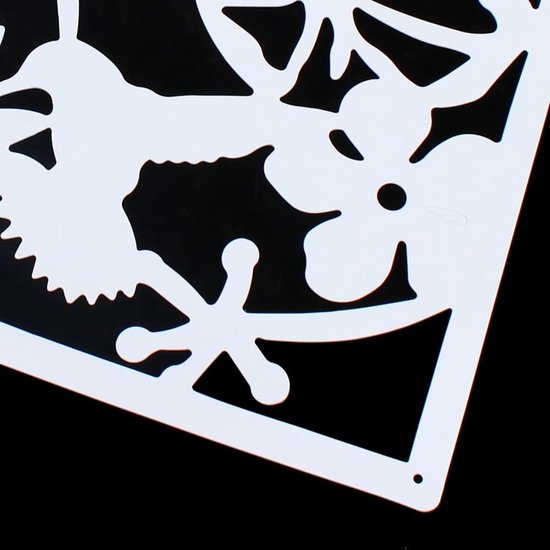 12 stuks wit scheidingswand scherm scheidingswanden hol bloemenvogelpatroon hangdoek DIY muurstickers — afbeelding 3
