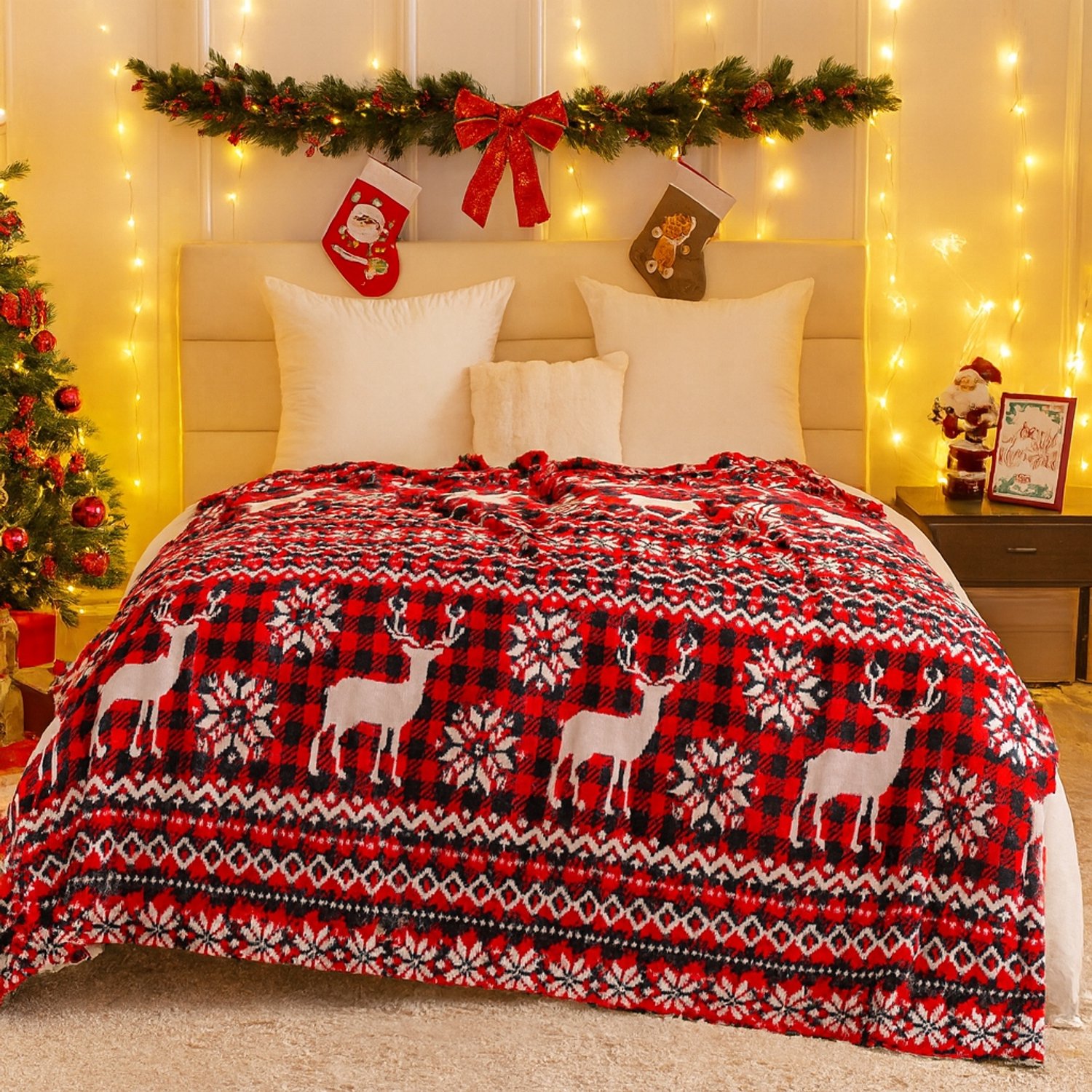 Zachte Kerst Plaid 160x200 cm - Gezellig & Warm