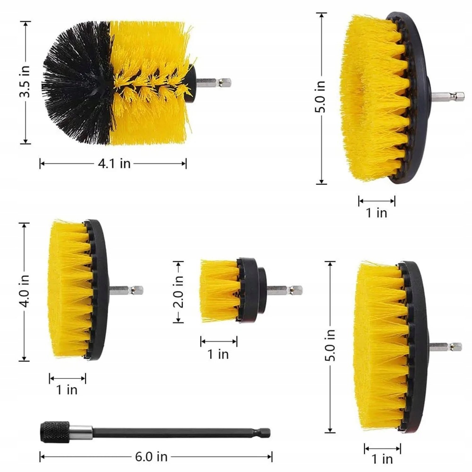 6-delige Boormachine Borstelset voor Auto Detailing