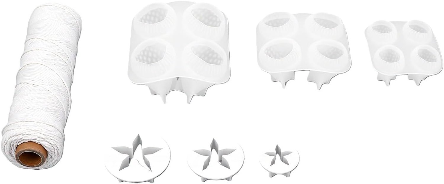 Annadue 3 Stuks 3D Aardbei Siliconen Zeep Kaars Mal met Bladsnijder