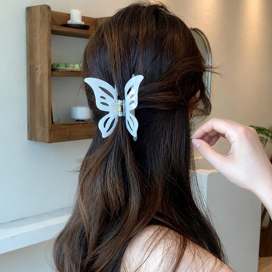 3 stuks haarspeld, vlinder, haarspeld, groot, kleurrijk, acetaat, haarspelden voor dames — afbeelding 3