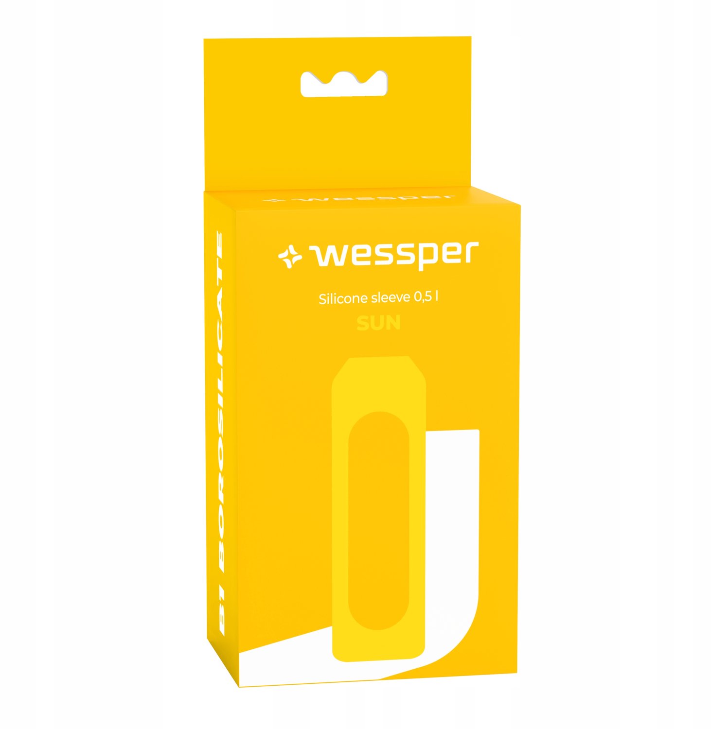 Wessper B1 Gele Siliconen Hoes voor 0,5L Glazen Fles