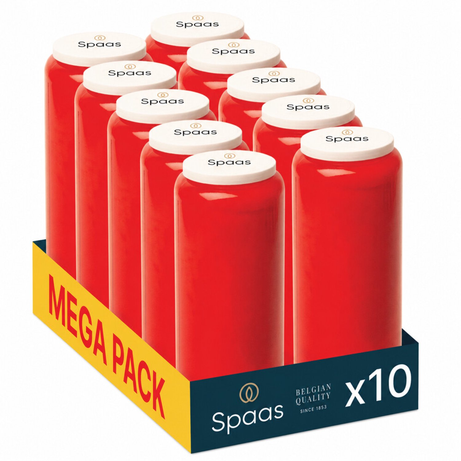 SPAAS Noveenkaars 9 Dagen Rood - 10 x 1 stuk - Voordeelverpakking