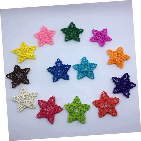 20 Stuks Rieten Ornamenten voor Hangdecoratie DIY Natuurlijke Rotan voor Kerst Huis Bruiloft Feestelijke Sfeermaker — afbeelding 2