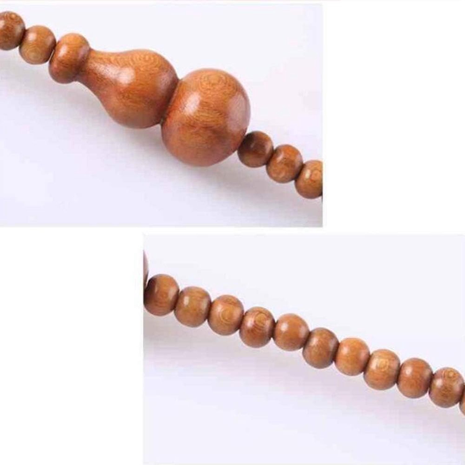 Kralengordijn, natuurlijke houten deuropening, kralen, deurkoord, veranda, hangende gordijnen voor de woonkamer, slaapkamer, licht walnootkleur, aanpasbaar (Kleur: A, Maat: 100x176CM-31 aandelen)