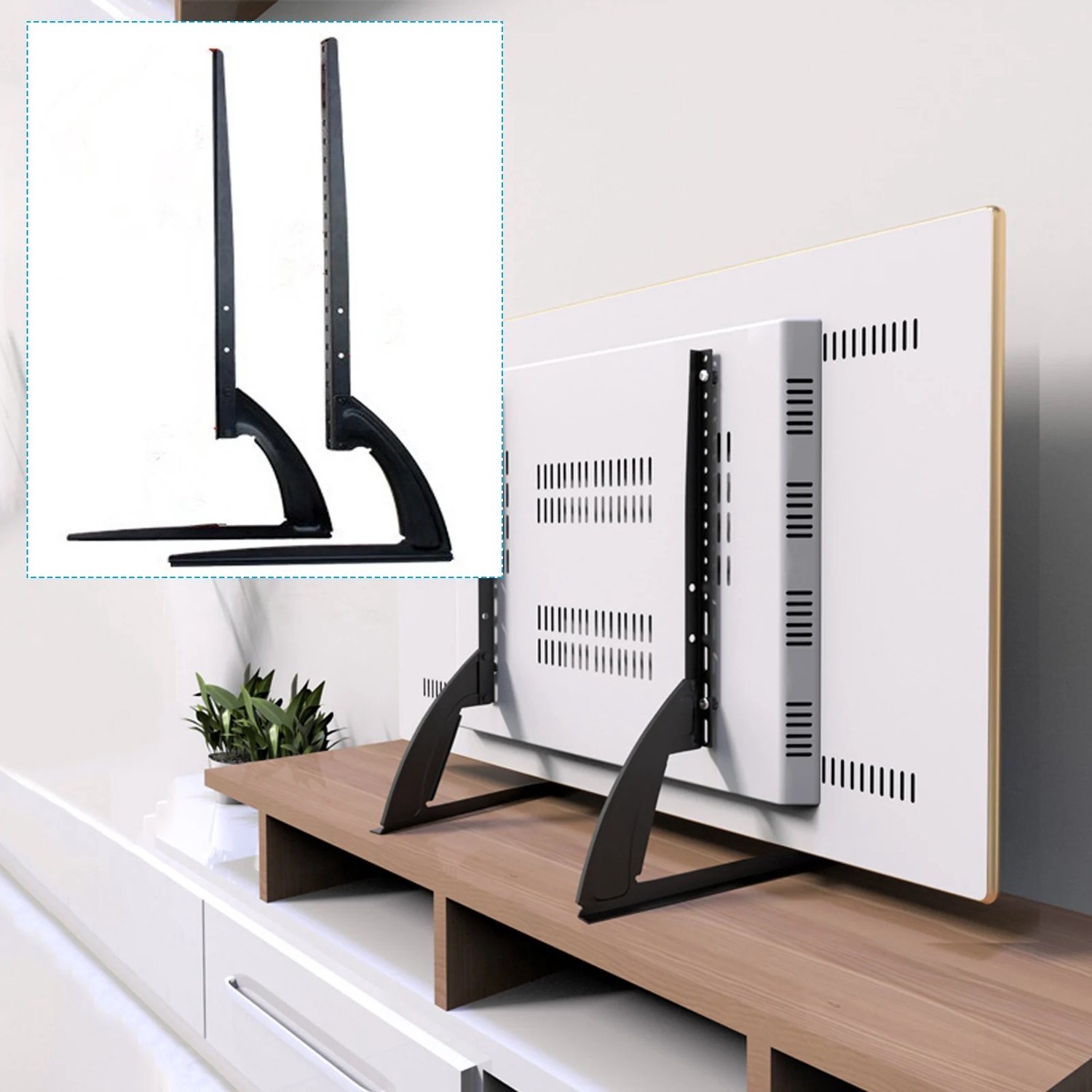 Veya tv voet - Tv standaard - Universeel - 32 tm 70 inch - Zwart - Draaggewicht tot 35 kg - Hoogte verstelbaar - Duurzame afwerking