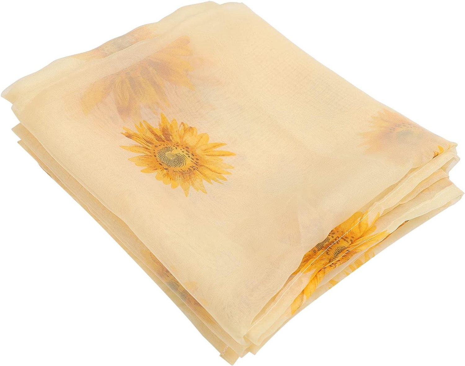 Chrees Transparant zonnebloemgordijn voor balkondecoratie