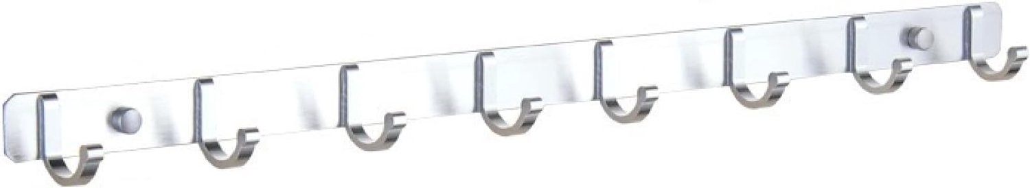 Muur Haken 1 Stks Ruimte Aluminium Haak Badkamer Handdoek Haak Woonkamer Deur Terug Kleding Haak Eenvoudige Opslag Haak Zilver 8 Haken