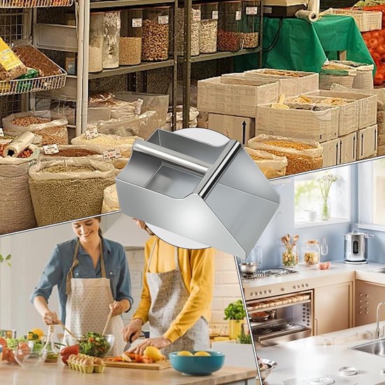 Roestvrijstalen voedsellepel, keukenschep, theelepel, snoeplepel, schep voor bloem en popcorn, kleine multifunctionele keukenlepel, multifunctioneelkeukengereedschap, serveerlepel voor de bar Snoeplepel,snoeplepel,schep voor bloem en popcorn, kleine — afbeelding 4