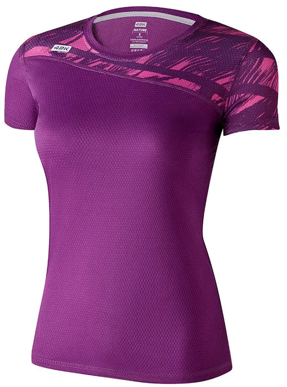 42k Running Nature T-shirt Met Korte Mouwen Paars L Vrouw
