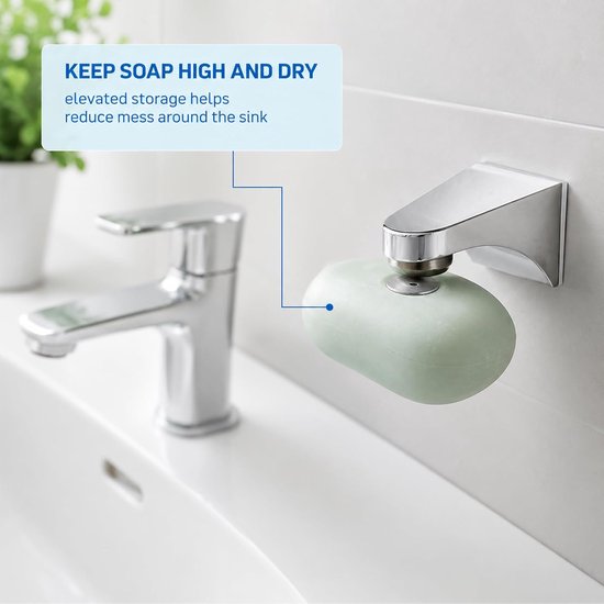 2 stuks zeephouder magneet, zeephouder zonder boren, zeephouder magneet zonder boren, zeepbakjes wandmontage, zeepmagneet met bloemendeksel, voor wastafel, douche, bad — afbeelding 3