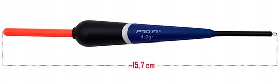 Merkloos doorvoer dobber 4g, 15,7 cm, met lichtgevende antenne — afbeelding 3