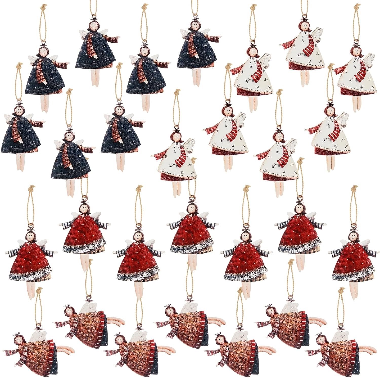Kleine Engel Hanger voor Kerstversiering, 28 Stuks, Decoratie voor de Kerstboom en Feestdagen