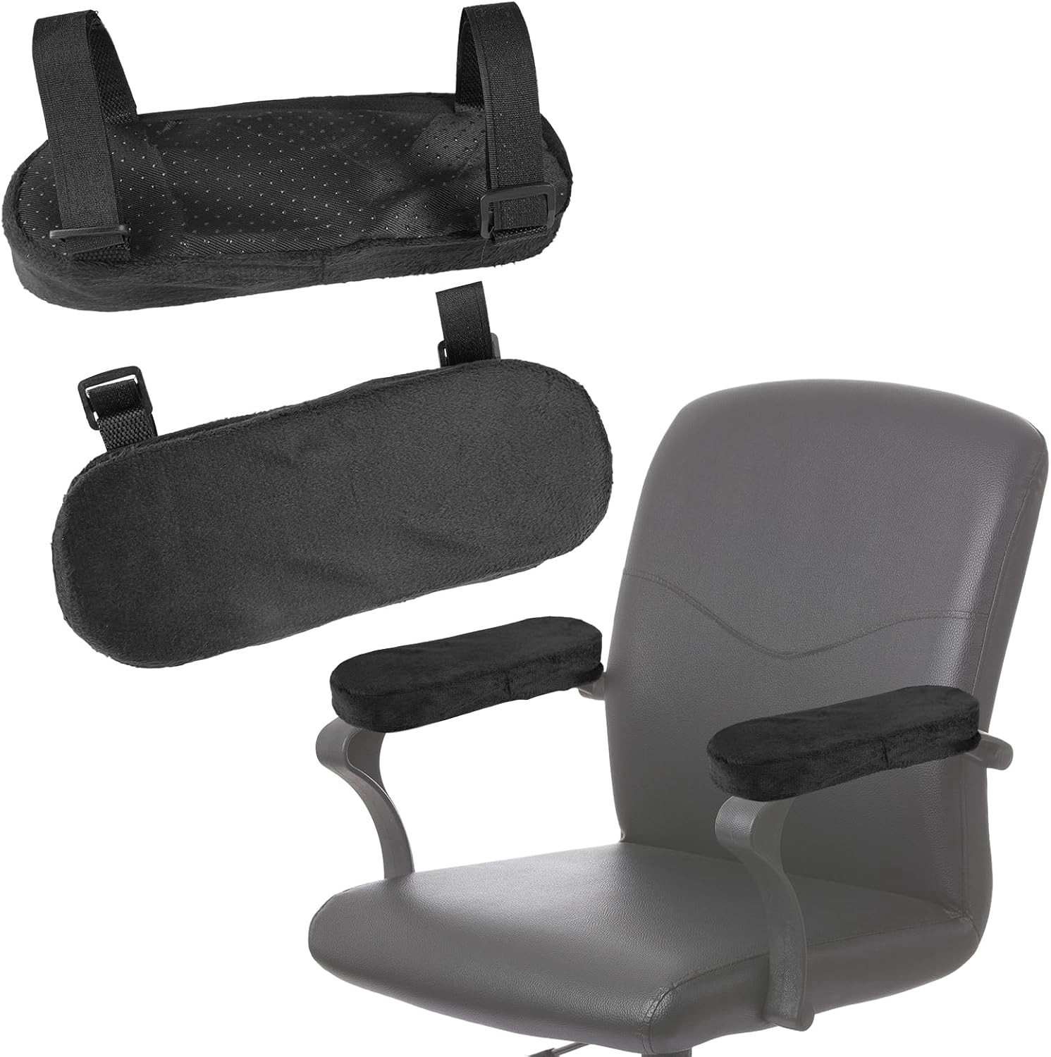 Zachte Armsteunpads voor Kantoorstoelen - Geheugenfoam Kussens voor Comfort en Ondersteuning, 2 Stuks