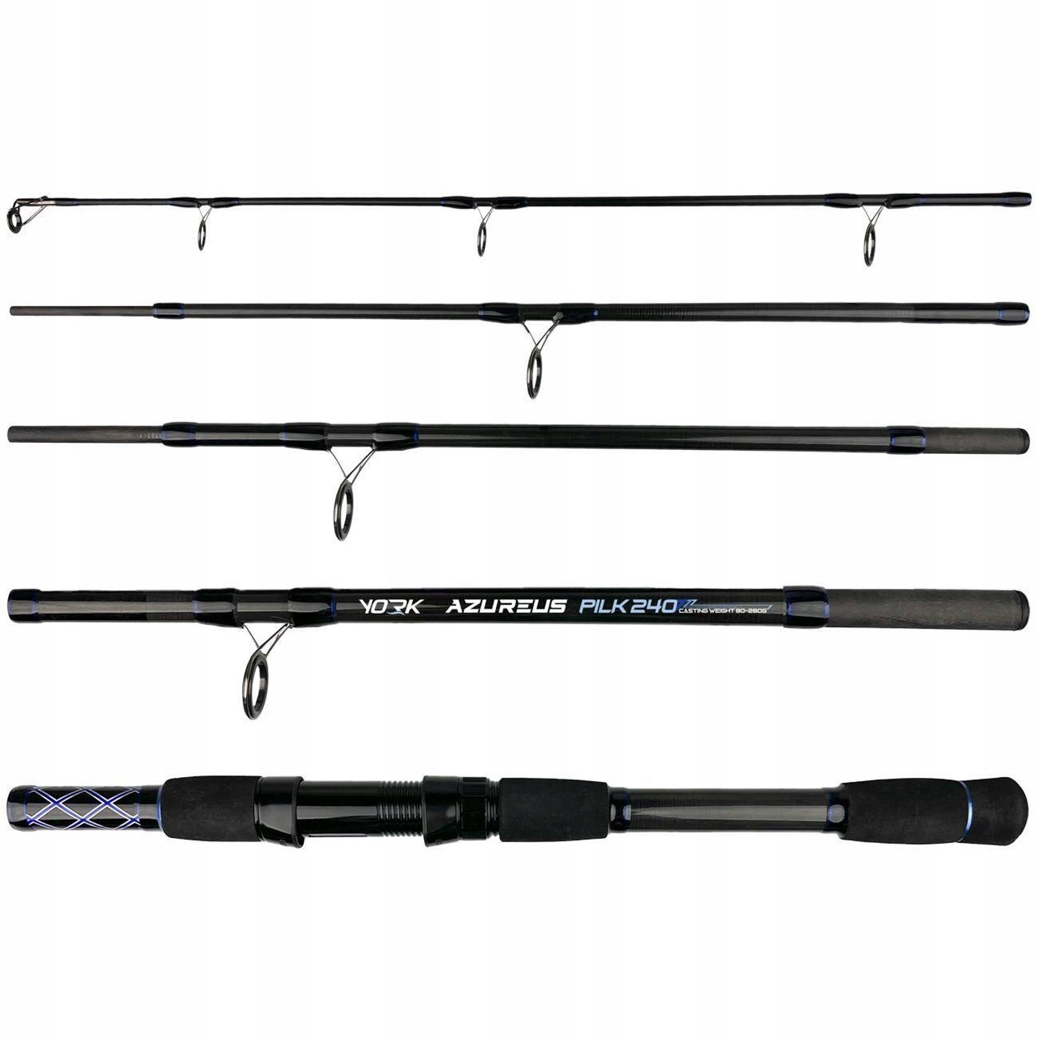 York Azureus Pilk Reishengel 240cm 60-200g - 5 Delen
