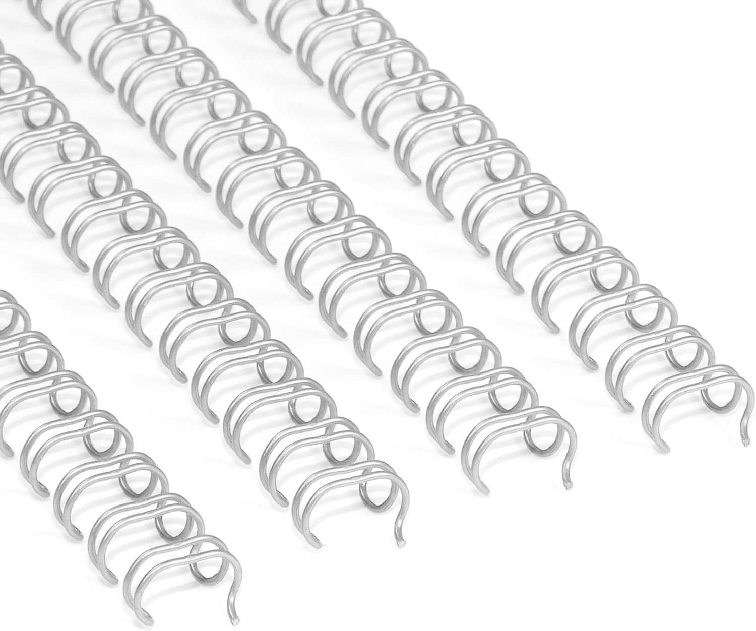 Draadbindrug met 34 lussen voor 20 vellen, 3:1 pitch, 6.4 mm, A4, zilver, perfect voor kantoor en schoolgebruik