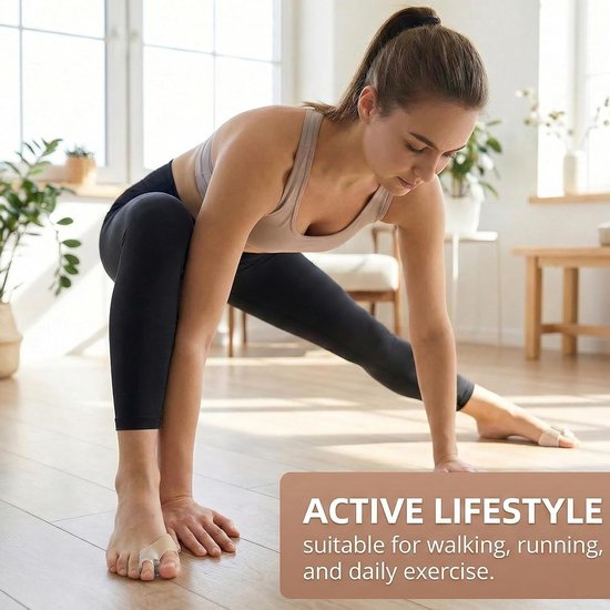 4 stuks siliconen teenslippers - afstandhouders voor hallux valgus - eenheidsmaat voor dames en heren — afbeelding 5
