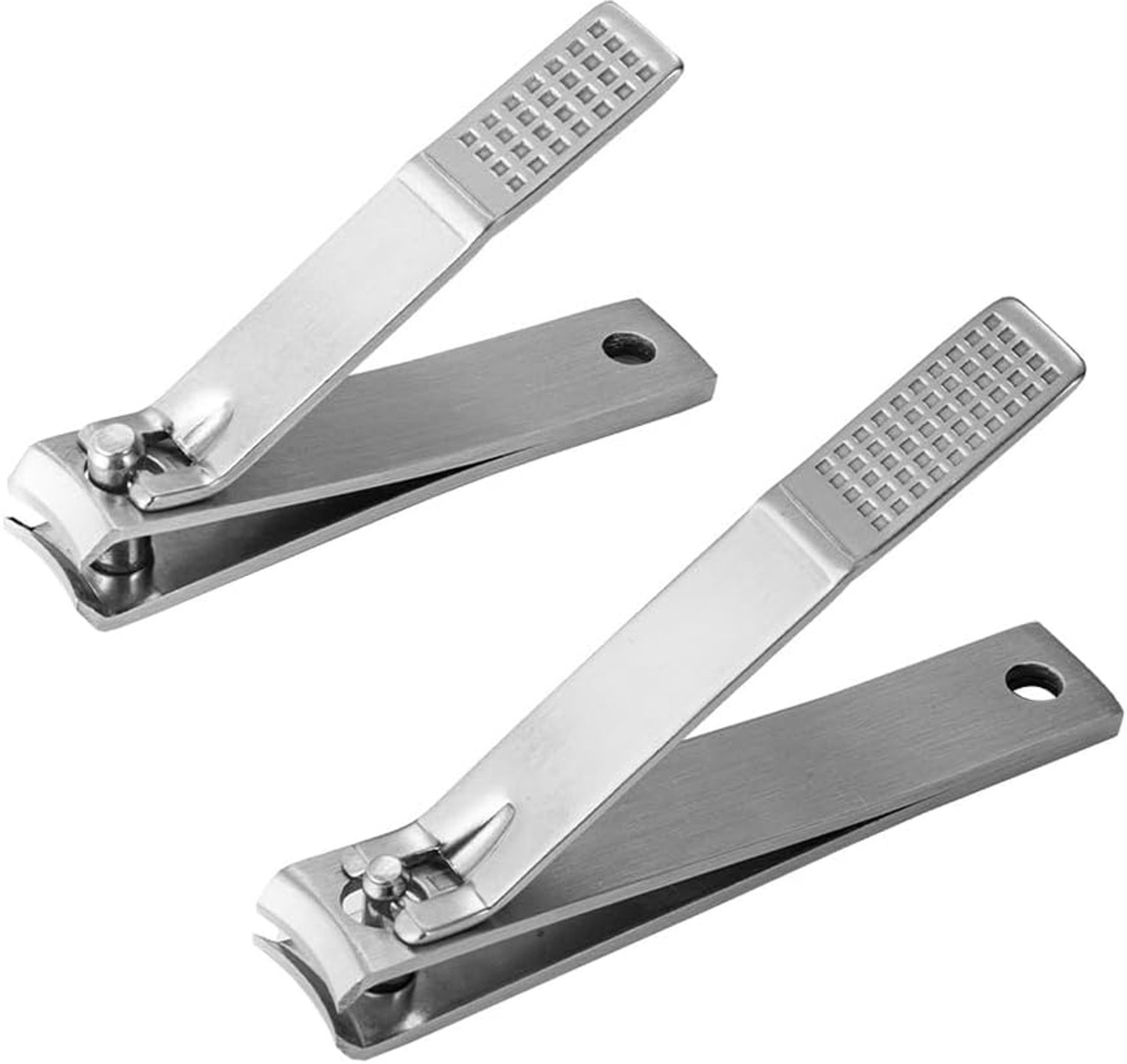 Set van 2 nagelknippers, premium roestvrij staal, nagelknipper voor vingernagels en teennagels, met scherp lemmet, ergonomisch ontwerp voor mannen en vrouwen, nagelverzorging