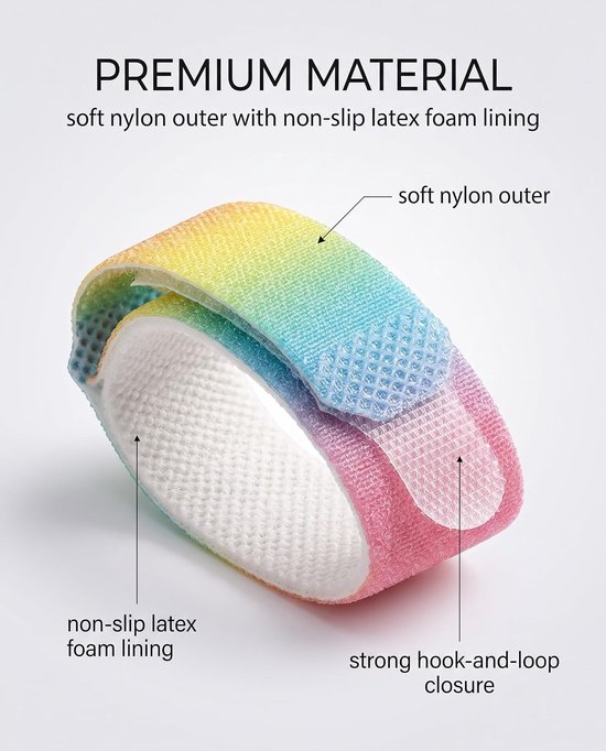 10 stuks zachte teenspreiders, verstelbaar, hamertenen, correctie, teenbandage, ademend, teenbescherming voor pedicure en nagellak, herbruikbaar, willekeurige kleuren — afbeelding 4