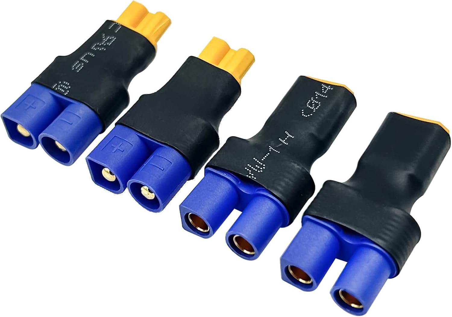 2 paar XT30 naar EC3 mannelijke vrouwelijke adapterconnectoren voor RC FPV drone auto Lipo NiMH ESC acculader