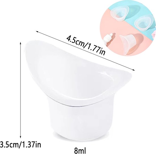 2 Stuks Oogspoel Oogspoelkoms Eye Washbowl Silicone Silicone Eyebowl 8ml Met Precies Gegradueerd Om De Ogen Schoon En Fris Te Houden En De Ogen Te Verzorgen — afbeelding 5