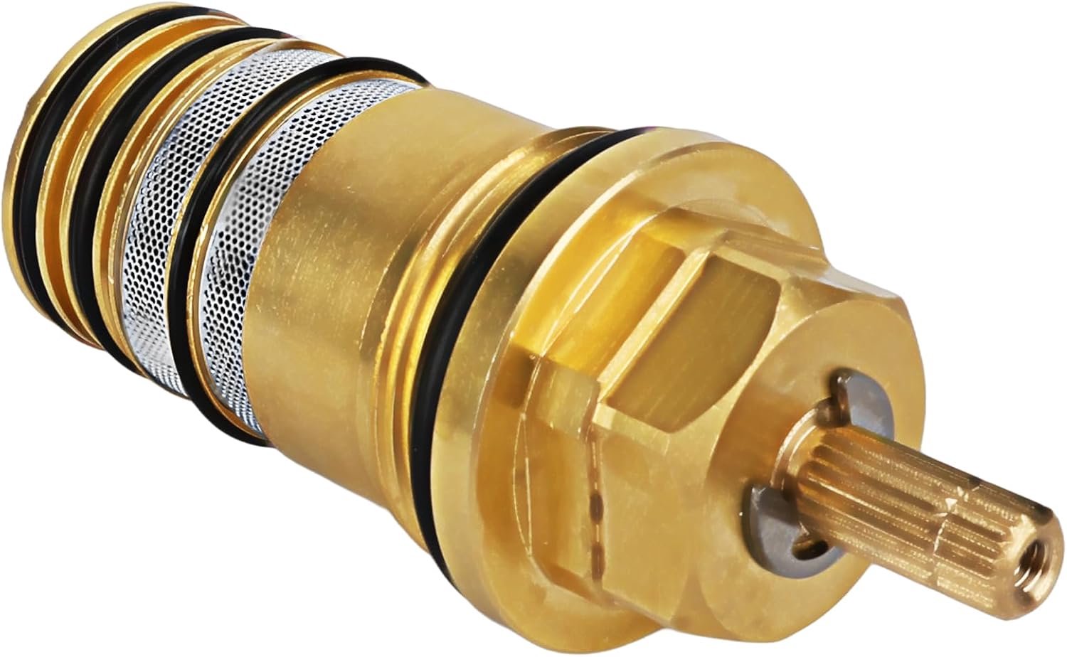 2026 Upgrade messing thermostaatpatroon 94282000 3/4 inch - geschikt voor Ecostat douchekranen en badvularmaturen, vervanging voor kunststof model (verbeterde versie)