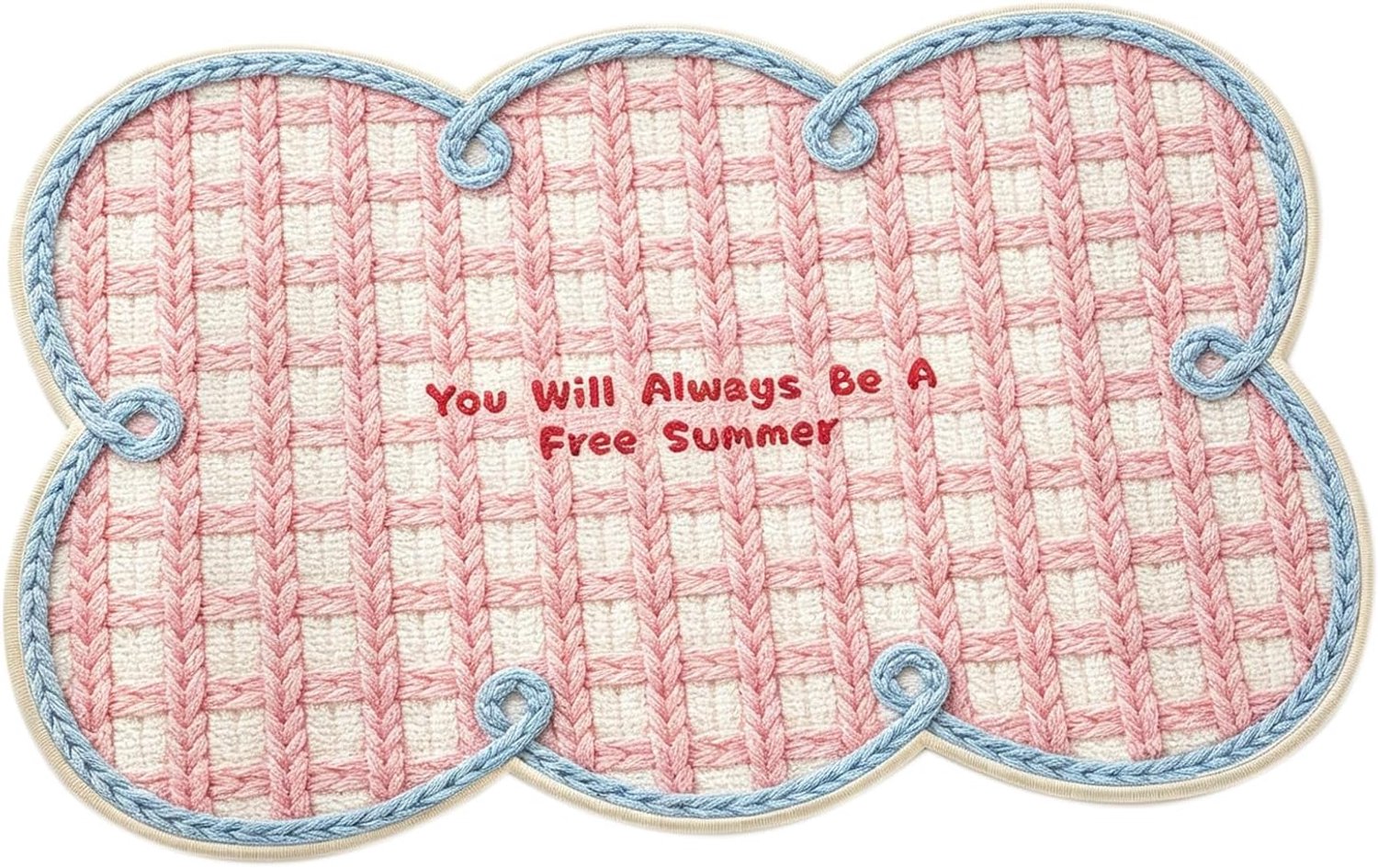 Blauwe geweven badmat – absorberend en antislip, voor bad en douche, 40 x 60 cm