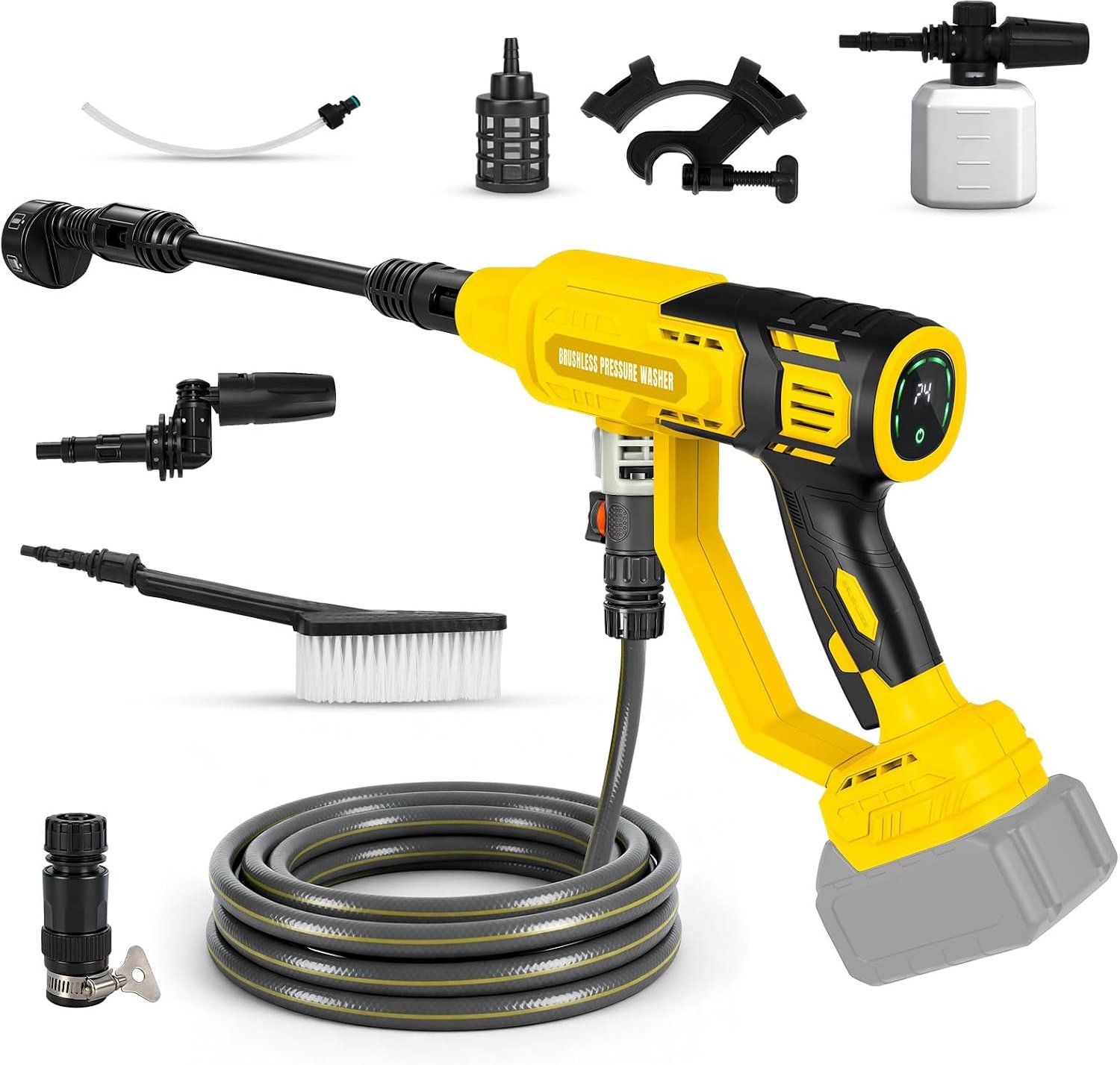 Accu-hogedrukreiniger 4,9 MPa 4 versnellingen, voor Dewalt 20V accu (zonder