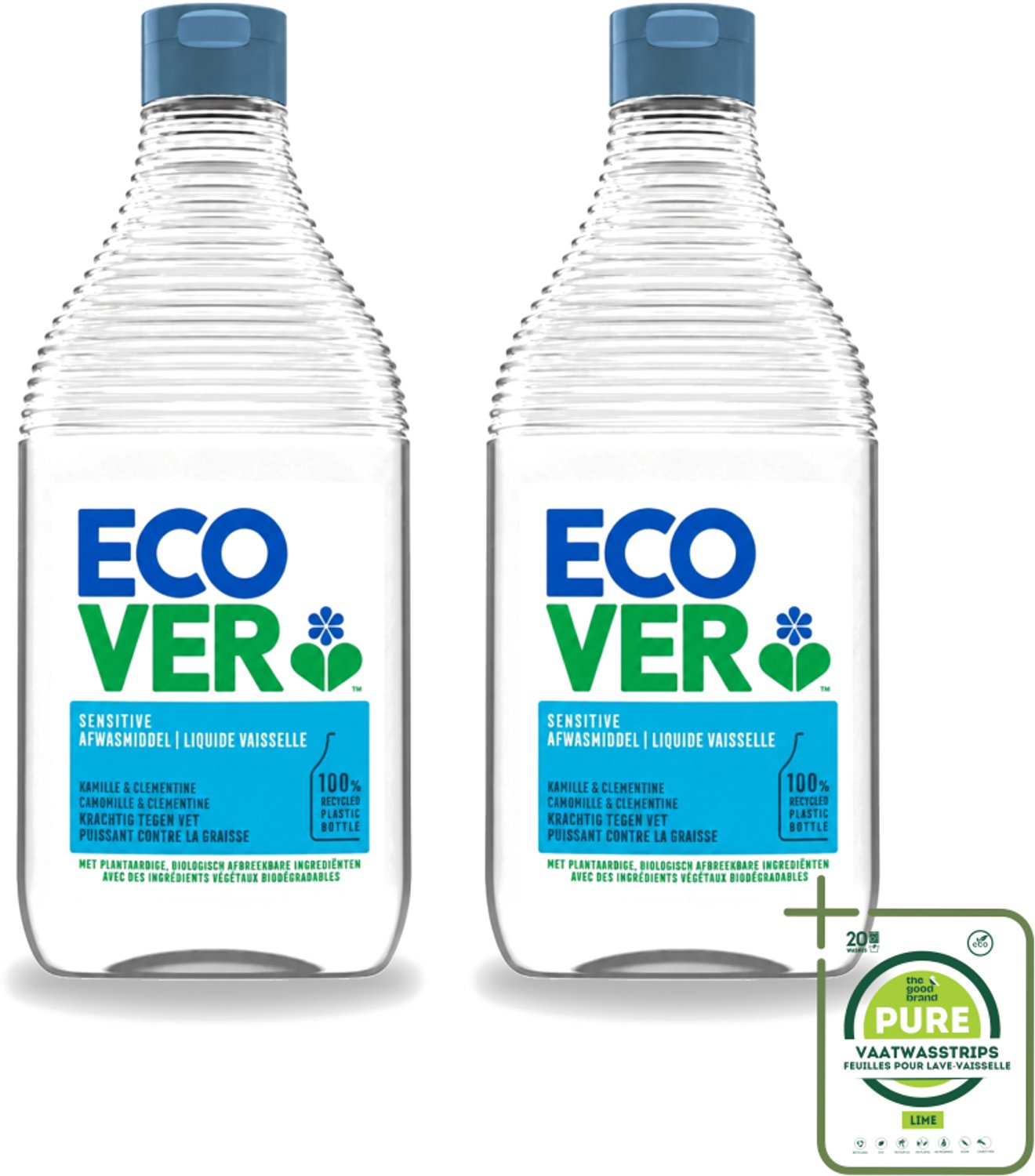 2 x Ecover - Afwasmiddel - Kamille & Clementine - 950 ml - Grootverpakking - Afwasmiddel Kamille En Clementine - Plantaardig Afwasmiddel - Biologisch Afbreekbaar - Duurzaam Afwasmiddel - Zacht Voor De Huid