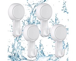Luxear 4-pack zuignaphaken zonder boren, zuignaphaken extra sterk, Max 3KG
