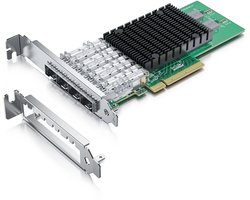 10Gb PCI-E NIC Network Card, Quad SFP+ Port, with Original Intel XL710-BM1 Controllers, PCI Express Ethernet LAN Adapter Support Windows Server/Linux/VMware ESXi, Compare to Intel X710-DA4