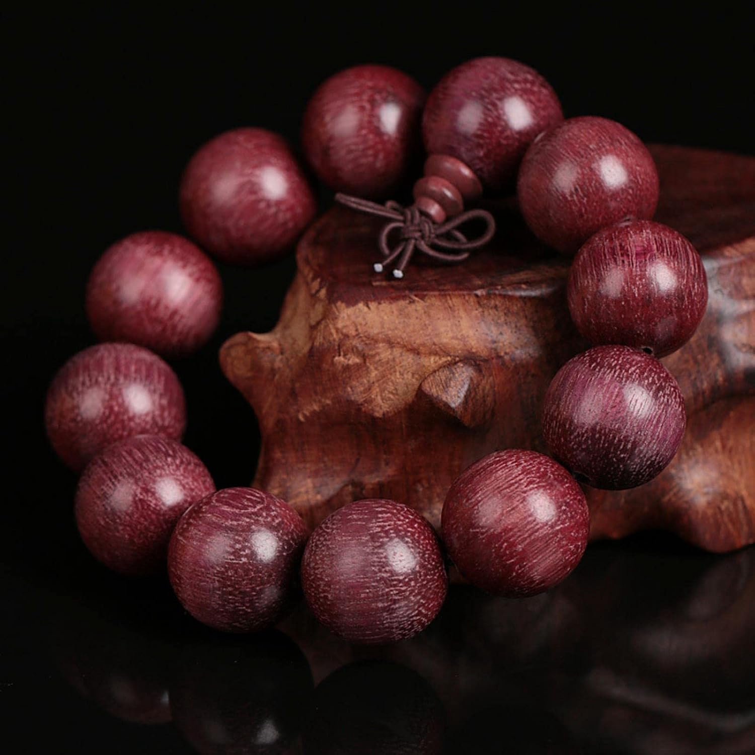 1 Pc Natuurlijke Violet Bid Hand String Houten Armbanden Boeddhistische Houten Kralen Armband Yoga Sieraden