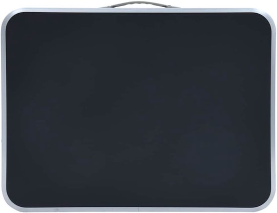 vidaXL - Campingtafel - inklapbaar - 60x45 - cm - aluminium - grijs van Merkloos — afbeelding 2