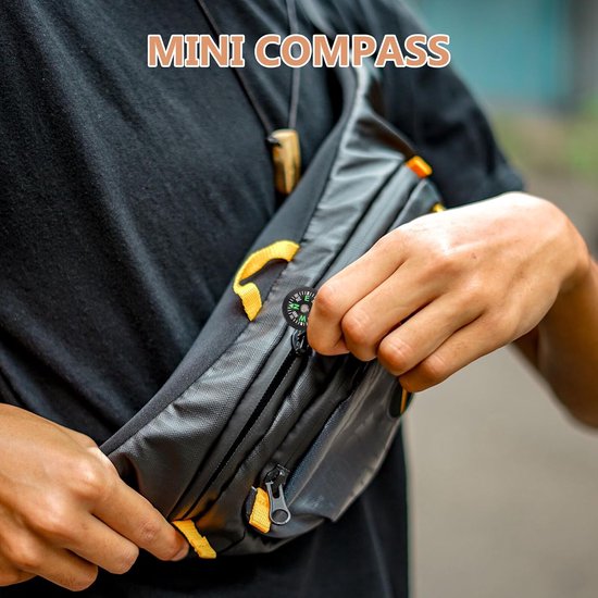 20 Stuks overlevingskompas Pocket Compasses Compact plastic Black — afbeelding 3