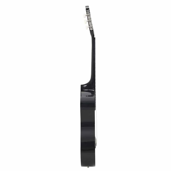 vidaXL - Gitaar - cutaway - met - 6 - snaren - western - klassiek - 38" - zwart thumbnail 2