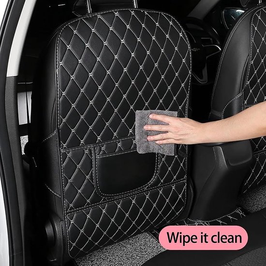 2 stuks autostoel rugleuning anti-kalk pad voor CR-V SUV 2022 2023 2024+, autostoelbescherming met vuilafstotende tas, pad achterbank, L-wit — afbeelding 4