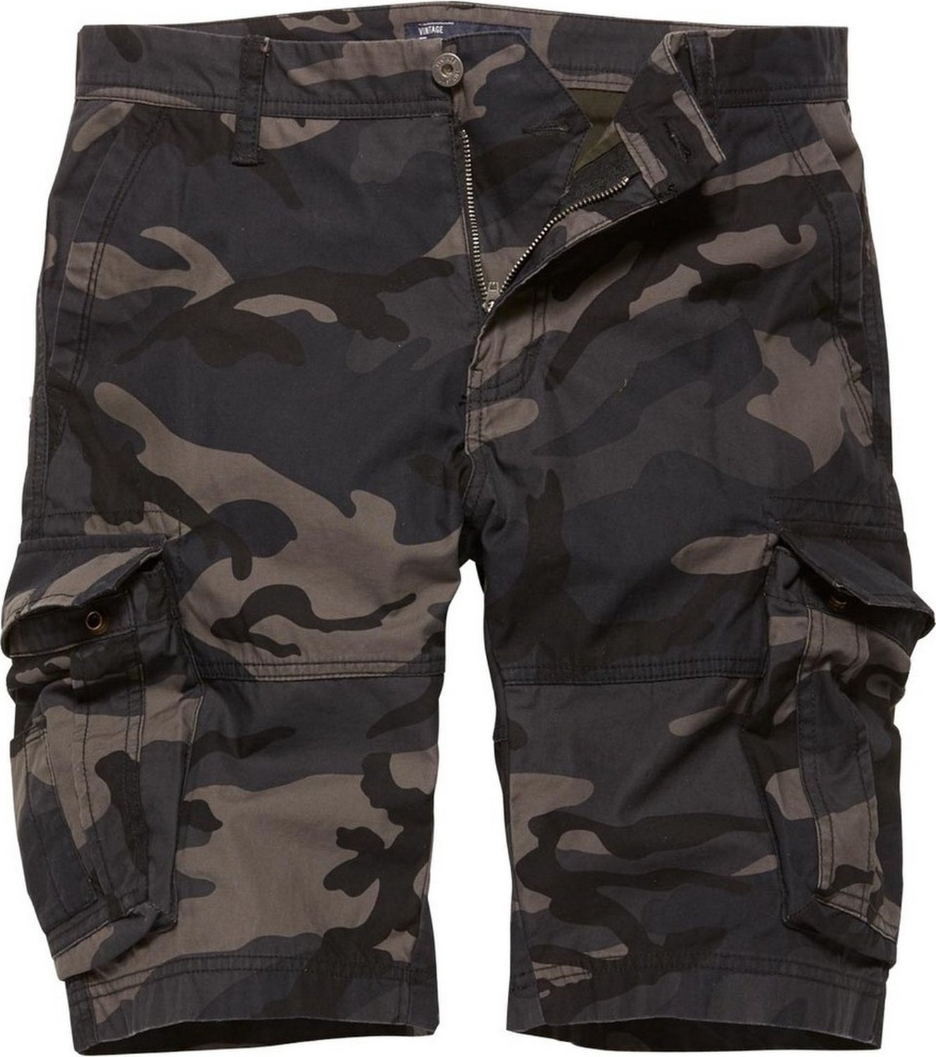 Vintage Industries Cargoshorts Roeishorts Dark Camo