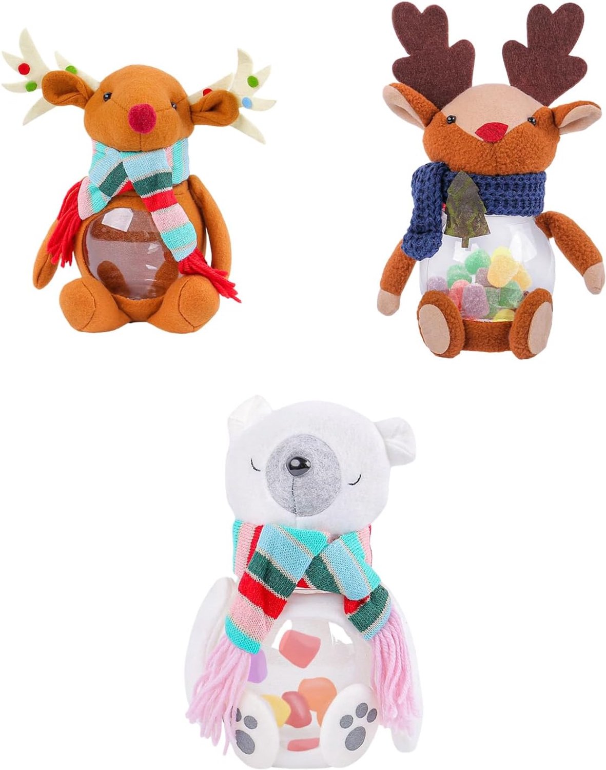 Kerst Suikerpot Decoratieve Blikken Set van 3