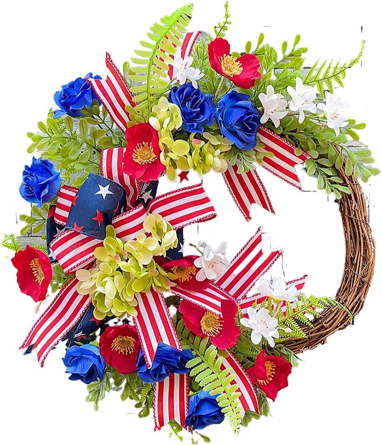 Patriottische krans voor de deur Rood-Wit-Blauwe Decoratie 250ste Guirlande