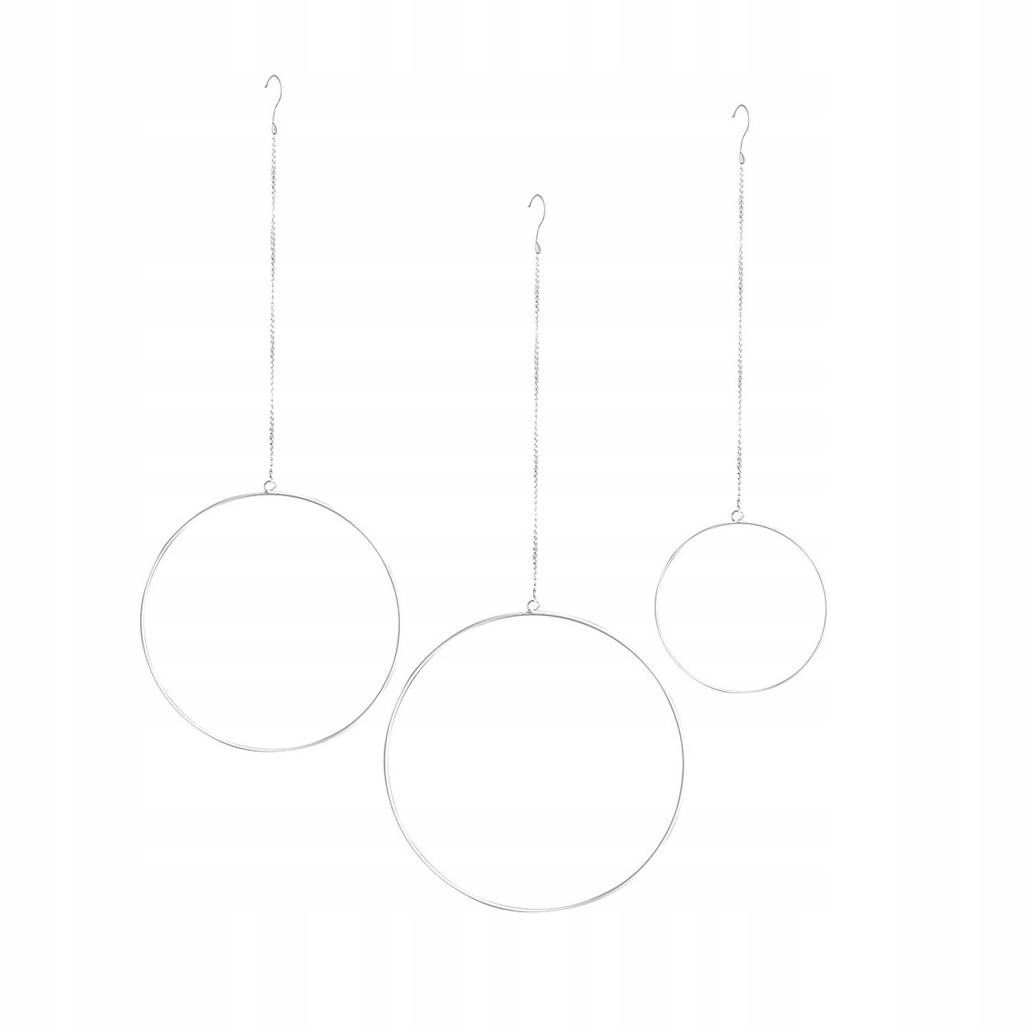 Dekoria Witte Ring Decoratie Hangend 3 stuks