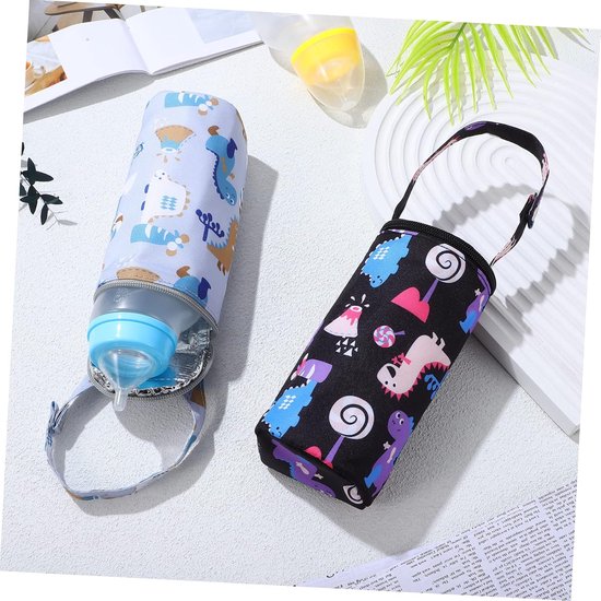 2stuks Isolatie Tassen Met Cartoon Patroon Warmhoudtassen Voor Melkflesjes Geschikt Voor Kinderwagens Rugzakken Voor Babyvoeding — afbeelding 4