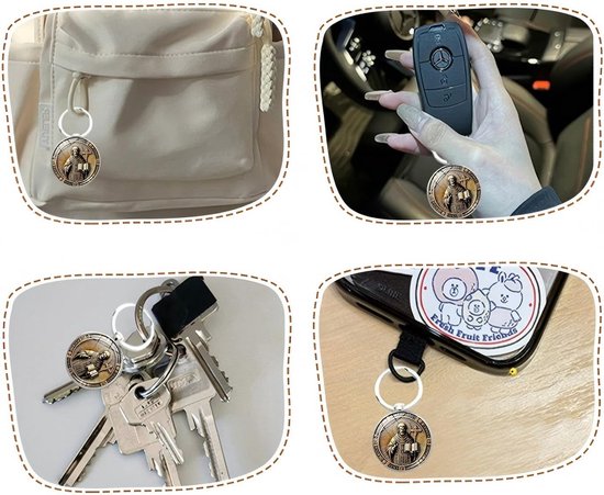 2 stuks St. Benedictus medaille sleutelhangers - gelegeerd glas, auto, rugzak, reizen, beschermende sleutelhangers voor spirituele begeleiding — afbeelding 2