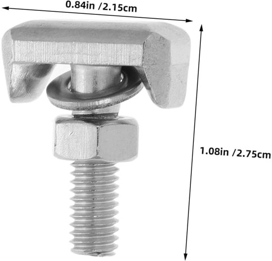 6stuks Rvs T-bolt Bevestigingsset Voor Vervanging Van Accuklemmen Duurzame Eenvoudige Installatie Betrouwbare Stabliteit Voor Auto Batterij Terminals Universele Auto Accessoires — afbeelding 3