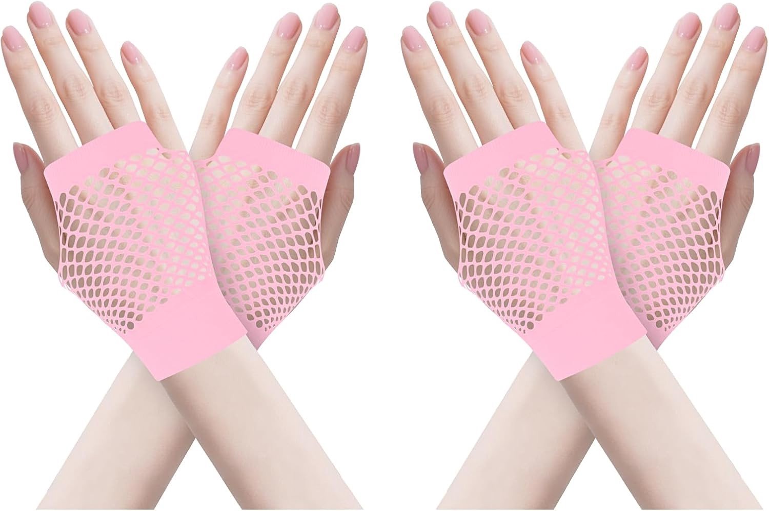 Vingerloze Net Handschoenen voor Halloween, Kerst, Kostuumfeesten en Cosplay - 2 Paar, Ideaal voor Creatieve Outfits en Accessoires