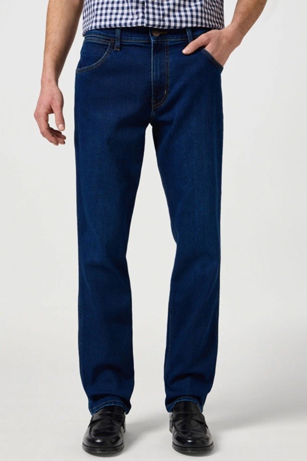 Wrangler heren spijkerbroek Greensboro Cosmic Regular Fit Blauw