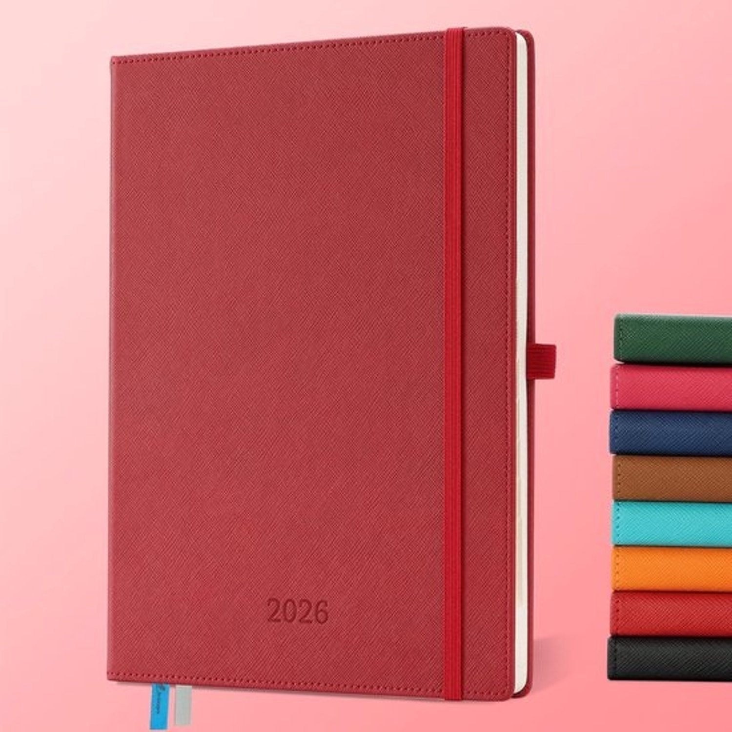 Agenda 2026 - weekplanner A4 - rood - Jaarplanner en organizer