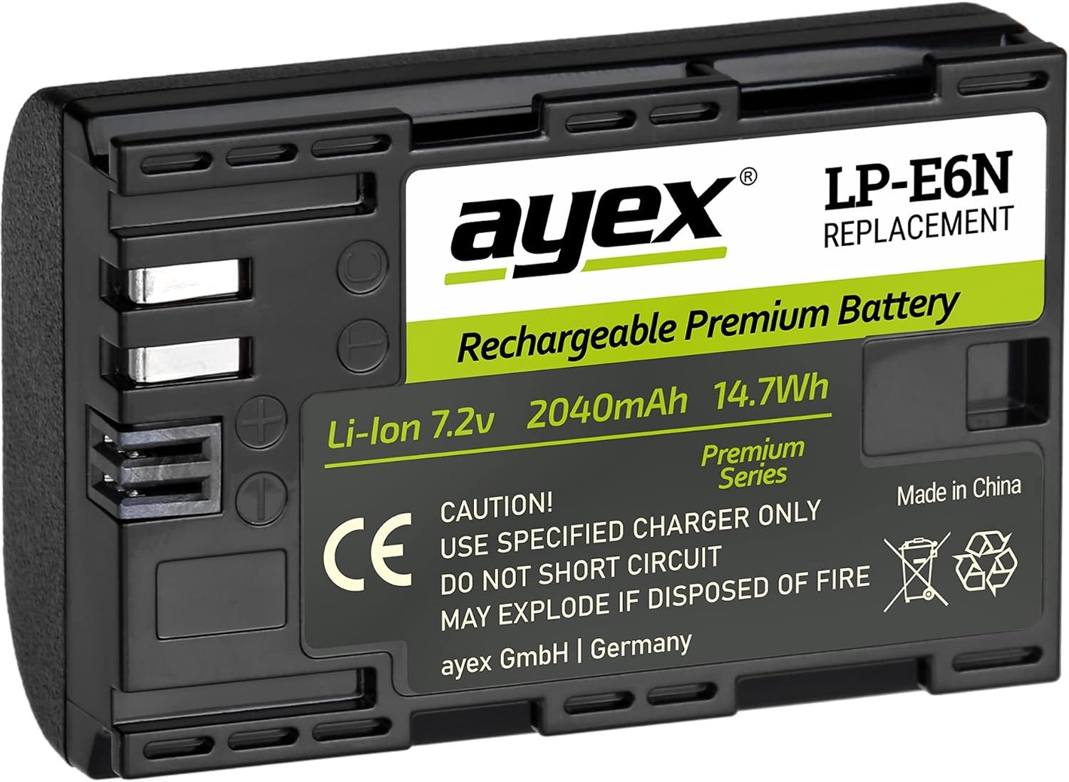 LP-E6N batterij 2040mAh - krachtige Li-ion cellen - compatibel met Canon camera's - lange gebruiksduur - ShopVlot